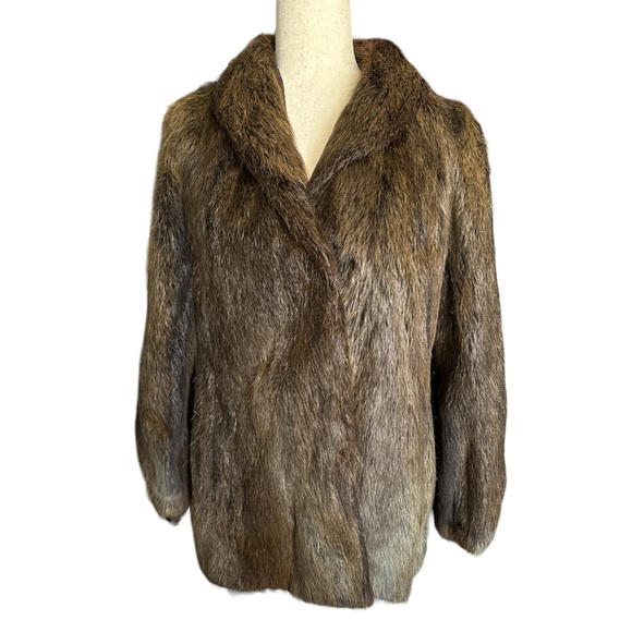 Jackets & Blazers - Vintage Real Fur Custom Made Jacket As Is